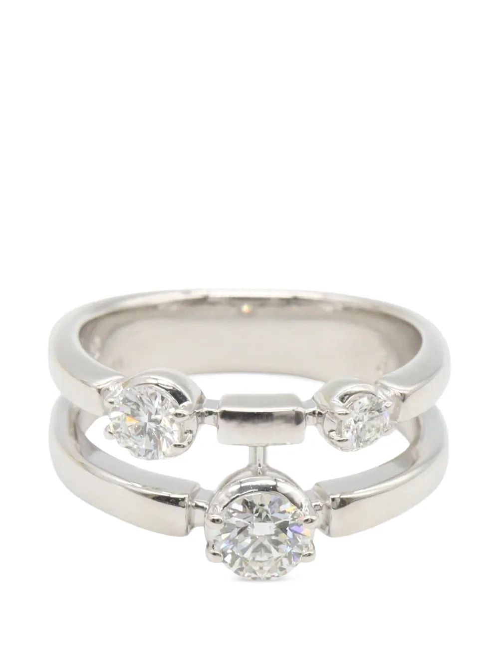TASAKI 2010s diamond double-band ring - Argento