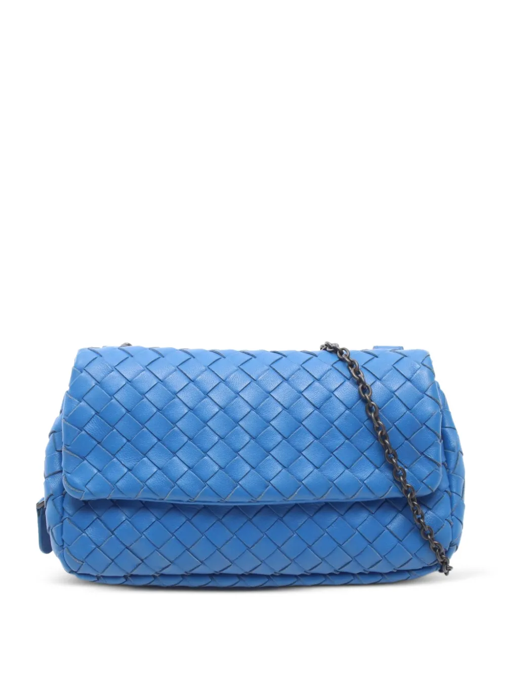 Bottega Veneta Pre-Owned 2010s Intrecciato chain-strap shoulder bag - Blau