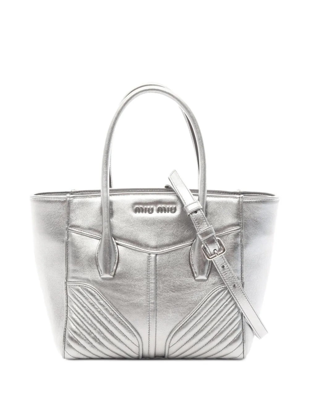 Miu Miu Pre-Owned 2010s Biker tote bag - Silber