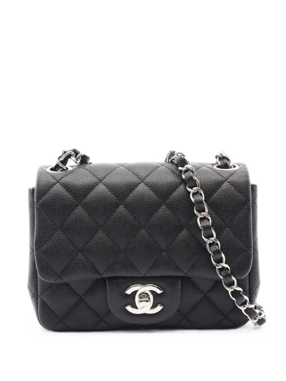 CHANEL Pre-Owned 2018-2019 mini Matelassé chain shoulder bag - Nero