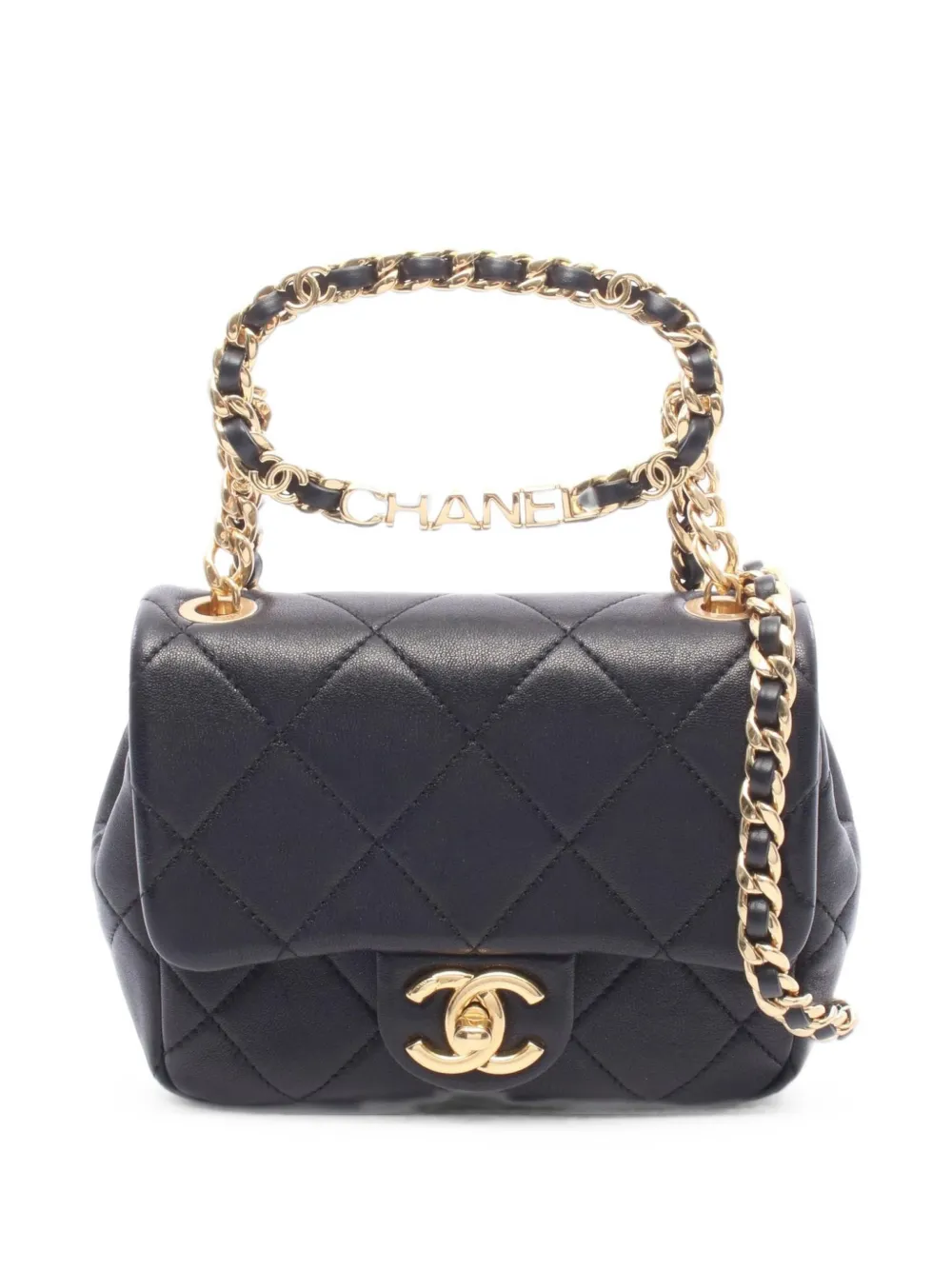CHANEL Pre-Owned 2021s Matelassé top-handle shoulder bag - Nero