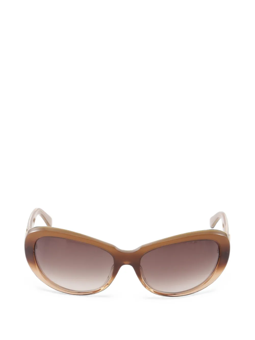 Cartier 2010s C Decor oval-frame sunglasses - Marron Cartier 2010s C Decor oval-frame sunglasses - Marron