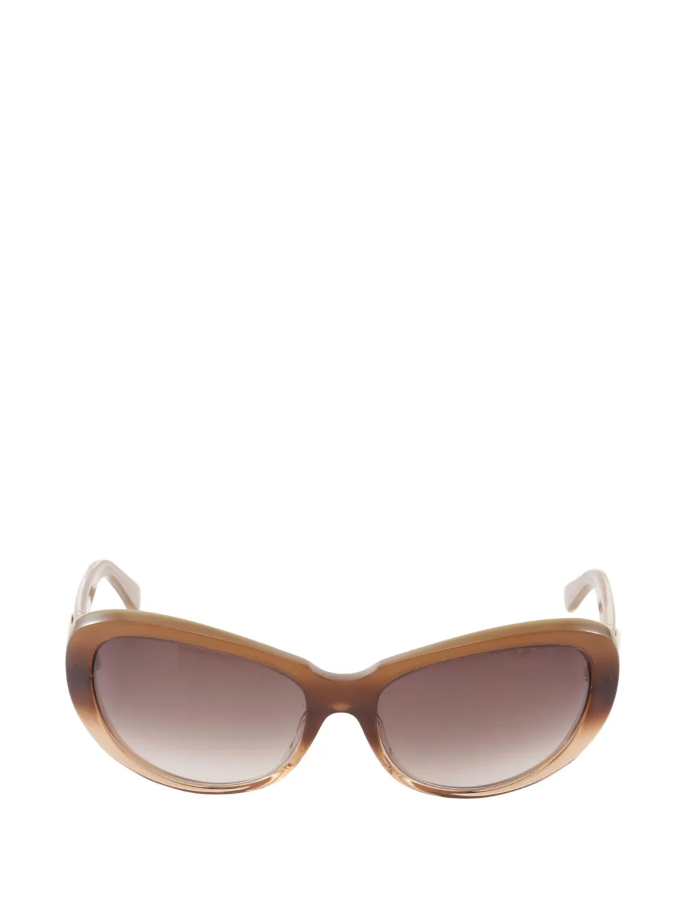 Cartier 2010s C Decor oval-frame sunglasses - Braun