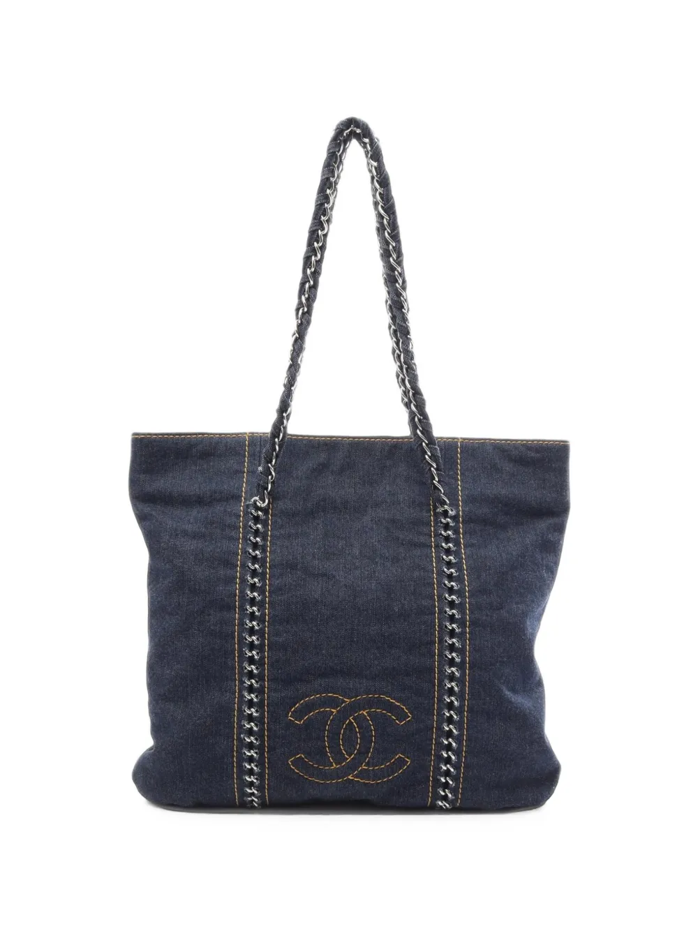 CHANEL Pre-Owned 2005-2006 Luxury Line denim tote bag - Blu