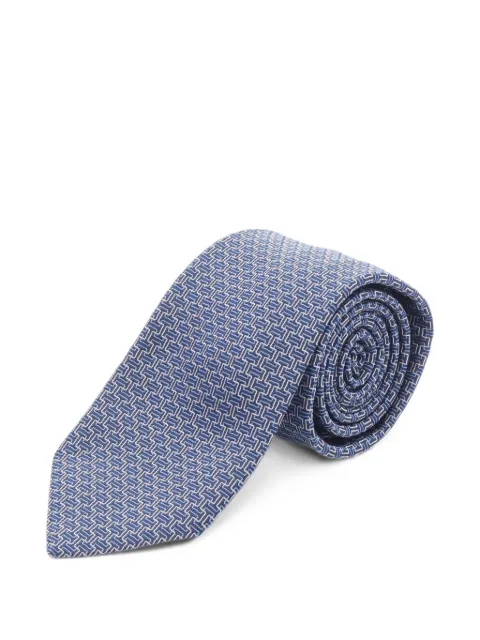 Hermès Pre-Owned 2020s geometric-pattern tie
