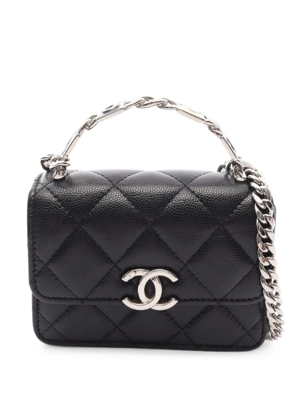 CHANEL Pre-Owned 2021 interlocking-CC mini bag - Schwarz