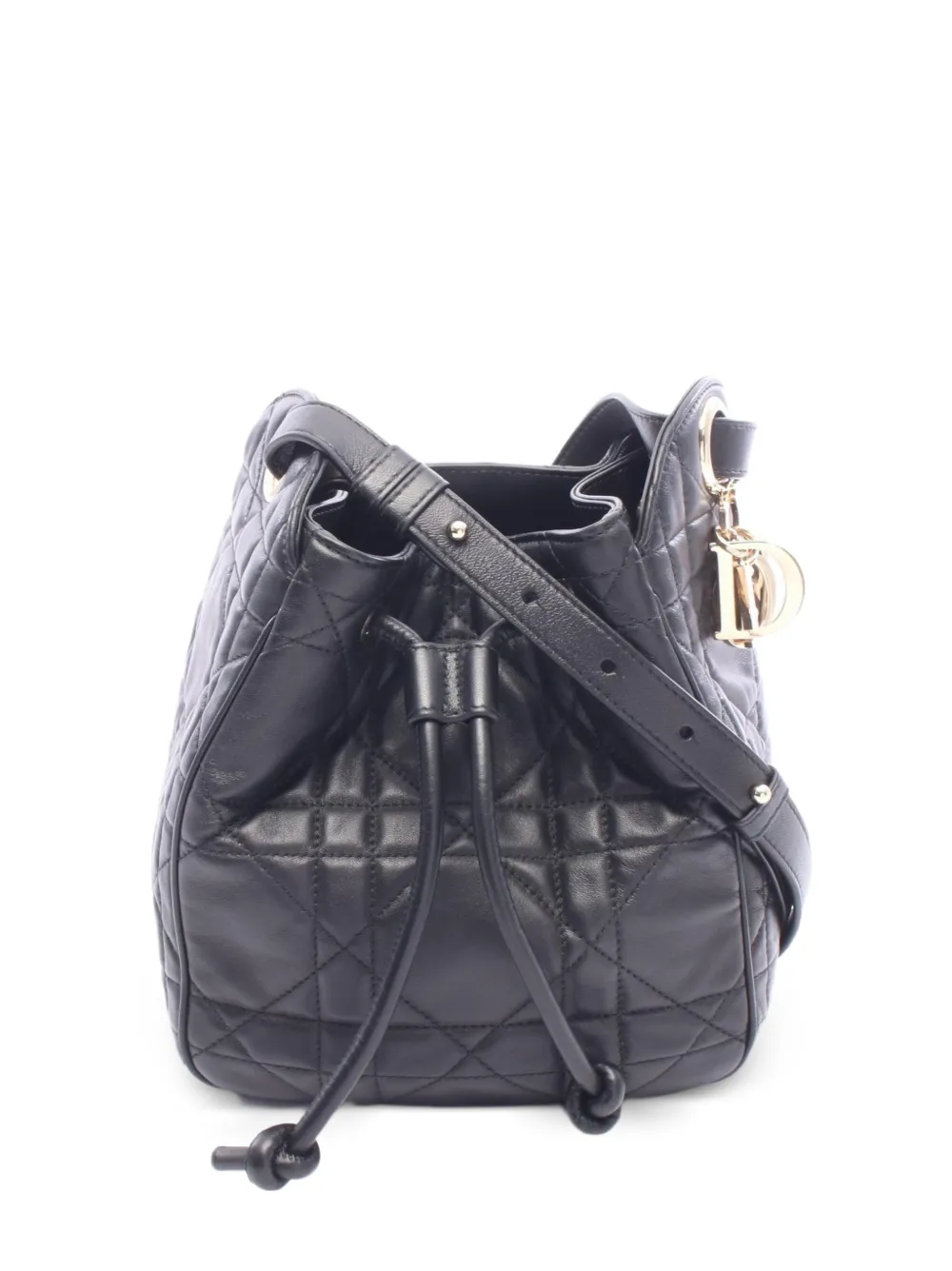 Christian Dior Pre-Owned petit sac seau D-Motion Cannage (années 2010) - Noir Christian Dior Pre-Owned petit sac seau D-Motion Cannage (années 2010) - Noir