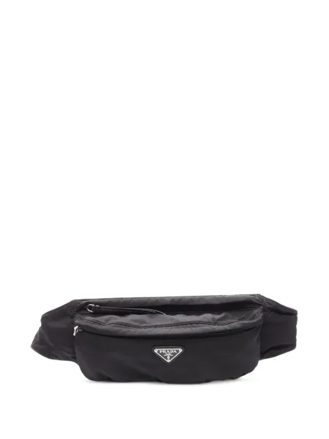 Prada Pre-Owned cangurera con placa del logo 2000