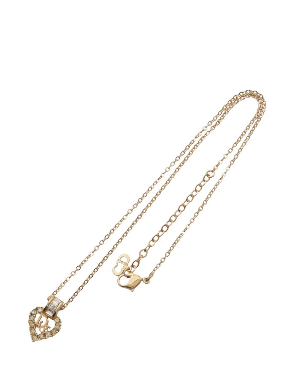 Christian Dior Pre-Owned 2010s heart-logo necklace - Gold