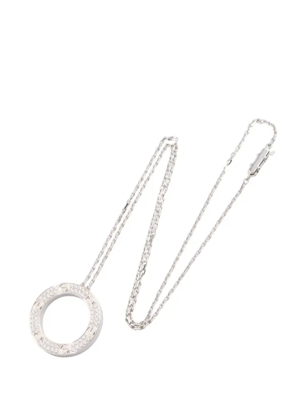 Cartier 2010s ラブ サークル ダイヤモンド ネックレス | シルバー