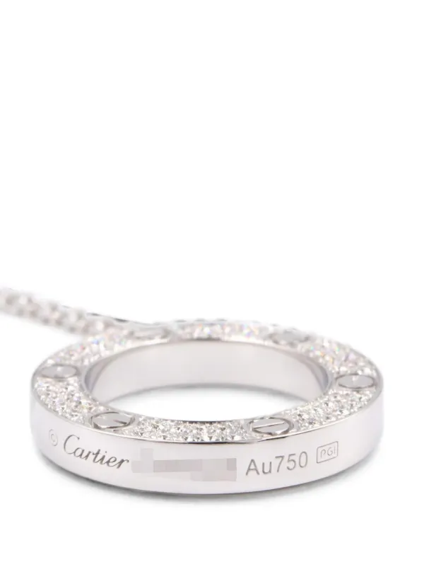 Cartier 2010s ラブ サークル ダイヤモンド ネックレス | シルバー