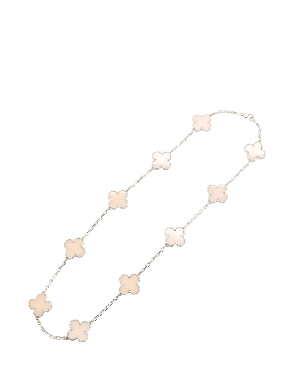 Van Cleef & Arpels Pre-Owned 2010s Vintage Alhambra pink opal necklace - Silber