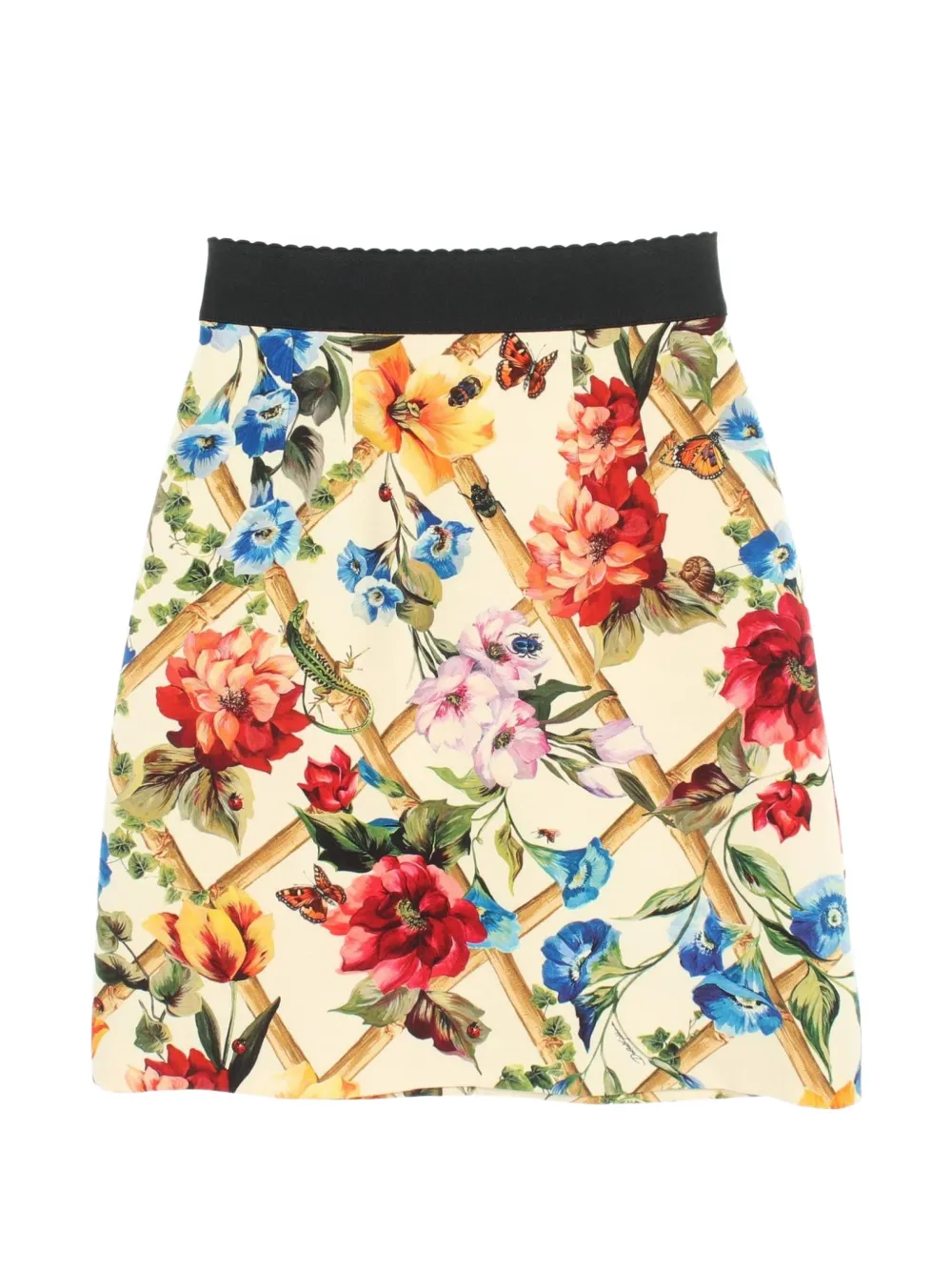Dolce & Gabbana Pre-Owned 2010s floral-print midi skirt - Toni neutri