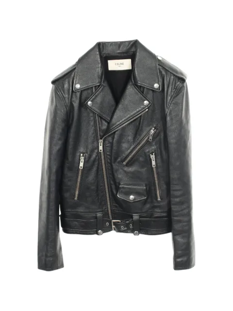 Celine Pre-Owned 2010s biker leather jacket