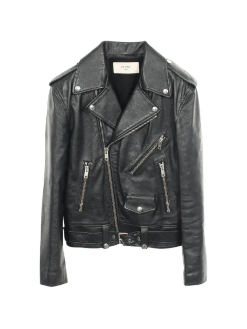 Celine Pre-Owned 2010s biker leather jacket