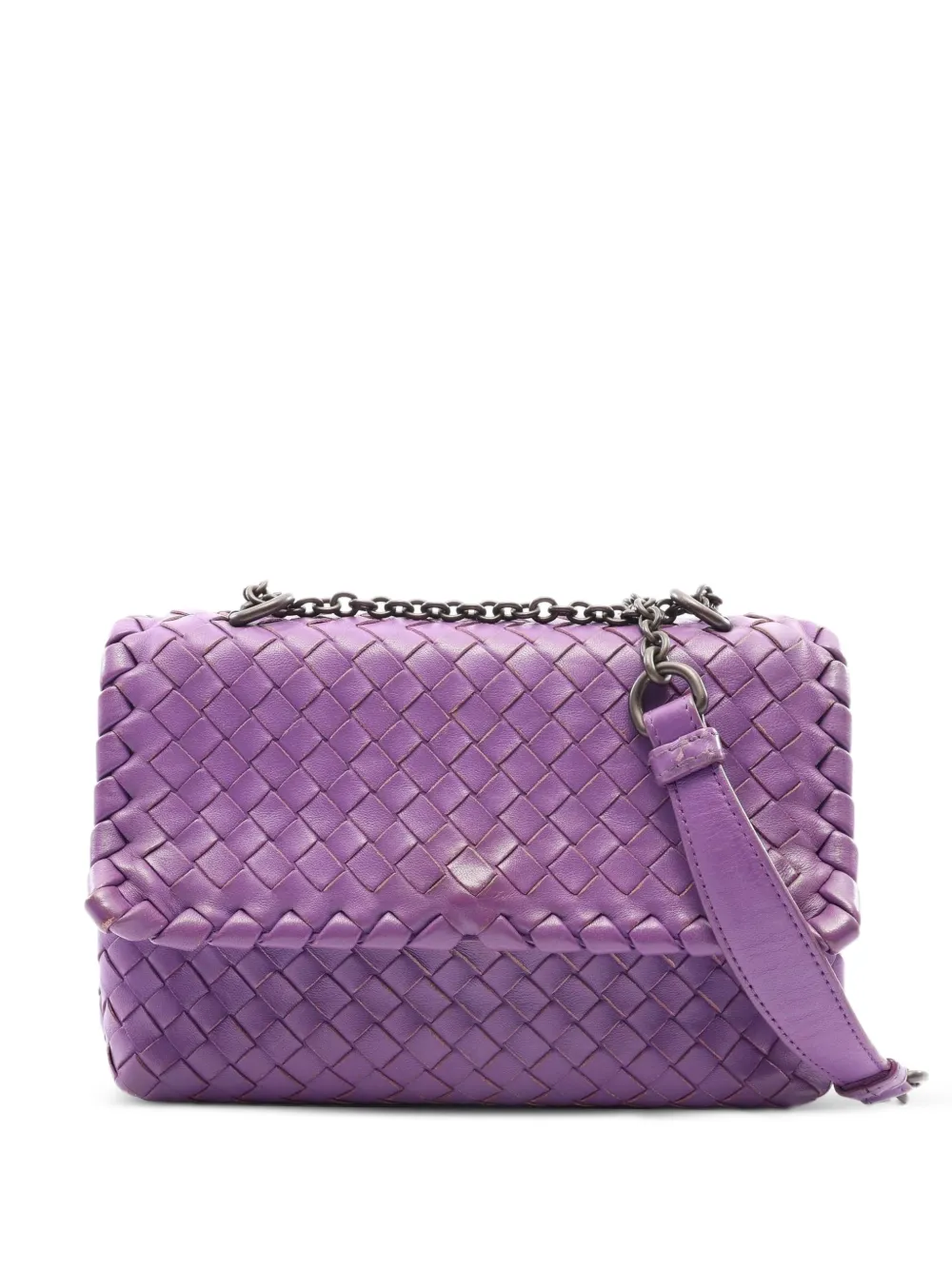 Bottega Veneta Pre-Owned 2000s Olympia Intrecciato shoulder bag - Violett