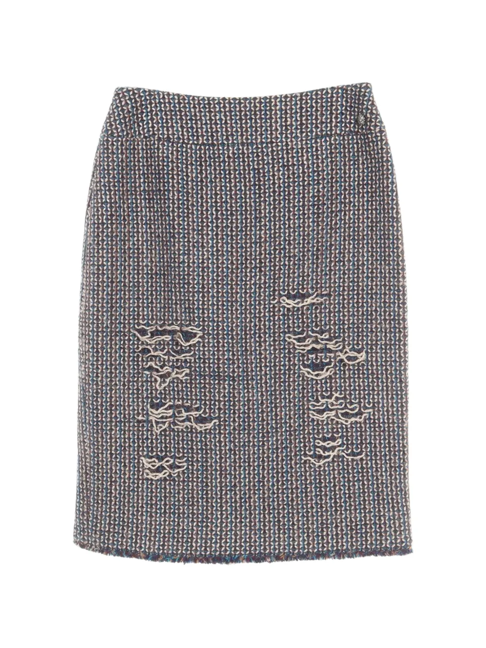 CHANEL Pre-Owned 1986-1988 lion button tweed skirt - Grau