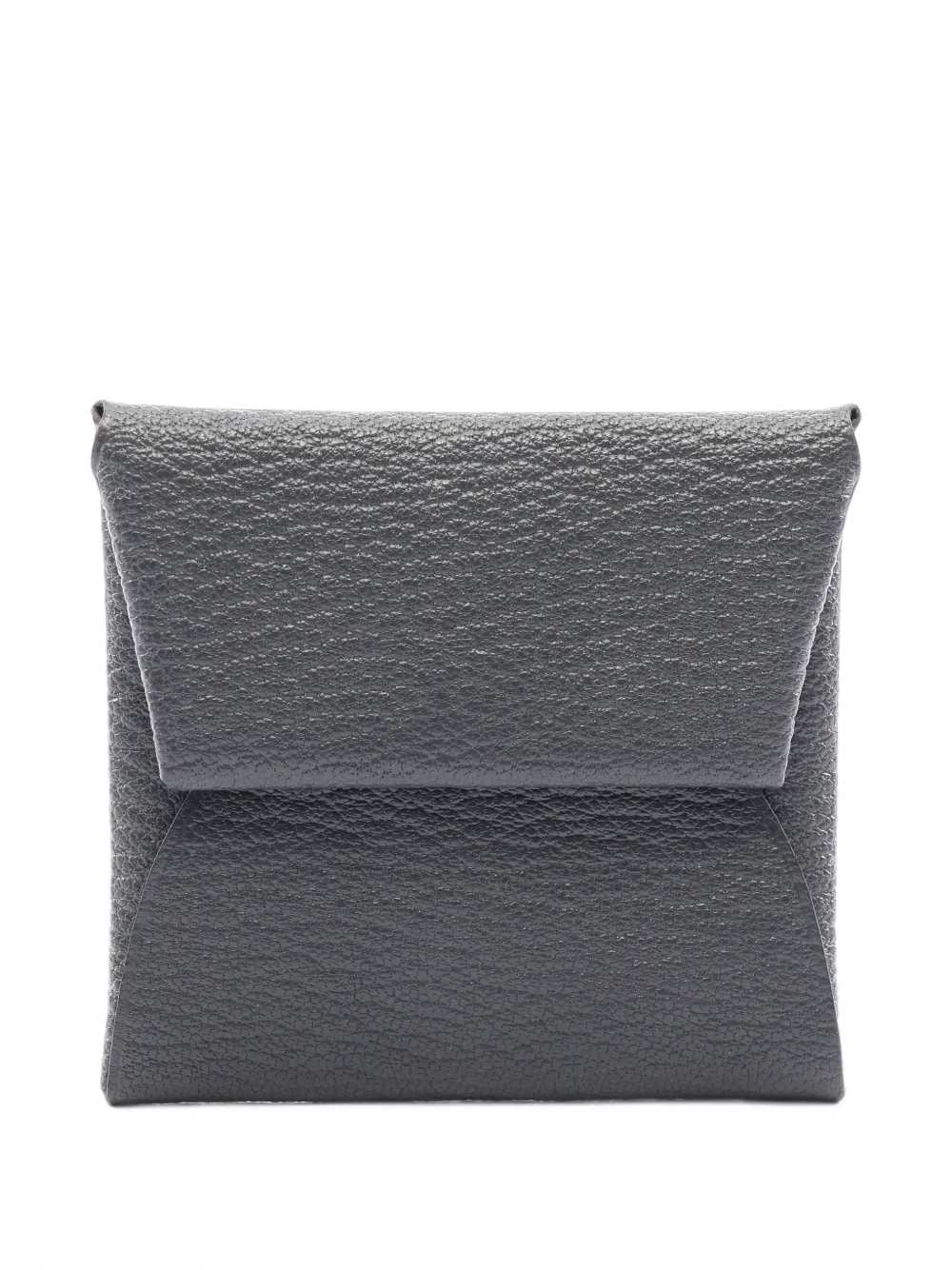 Hermès Pre-Owned Bastia Verso leather coin purse in Grey