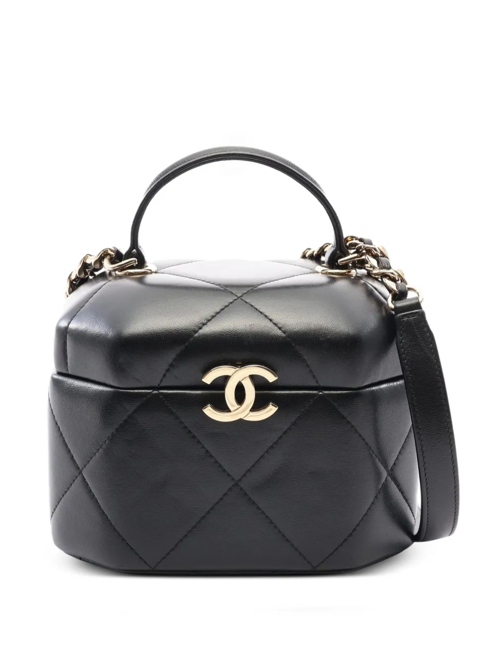 CHANEL Pre-Owned 2021 Coco Mark vanity shoulder bag - Black