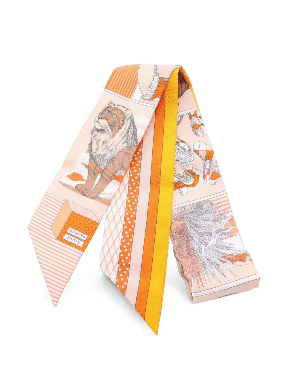 Hermès Pre-Owned 2020s Grand Théâtre Nouveau ribbon scarf - Rosa