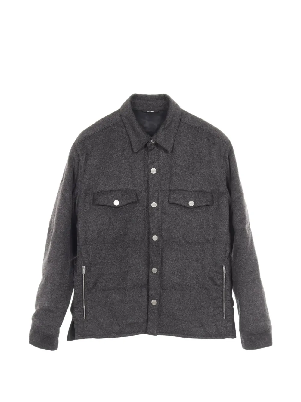 Hermès Pre-Owned 2010s padded shirt jacket - Gris Hermès Pre-Owned 2010s padded shirt jacket - Gris