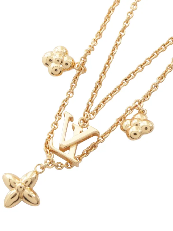 Louis Vuitton Pre-Owned Floragram Necklace | Gold | FARFETCH