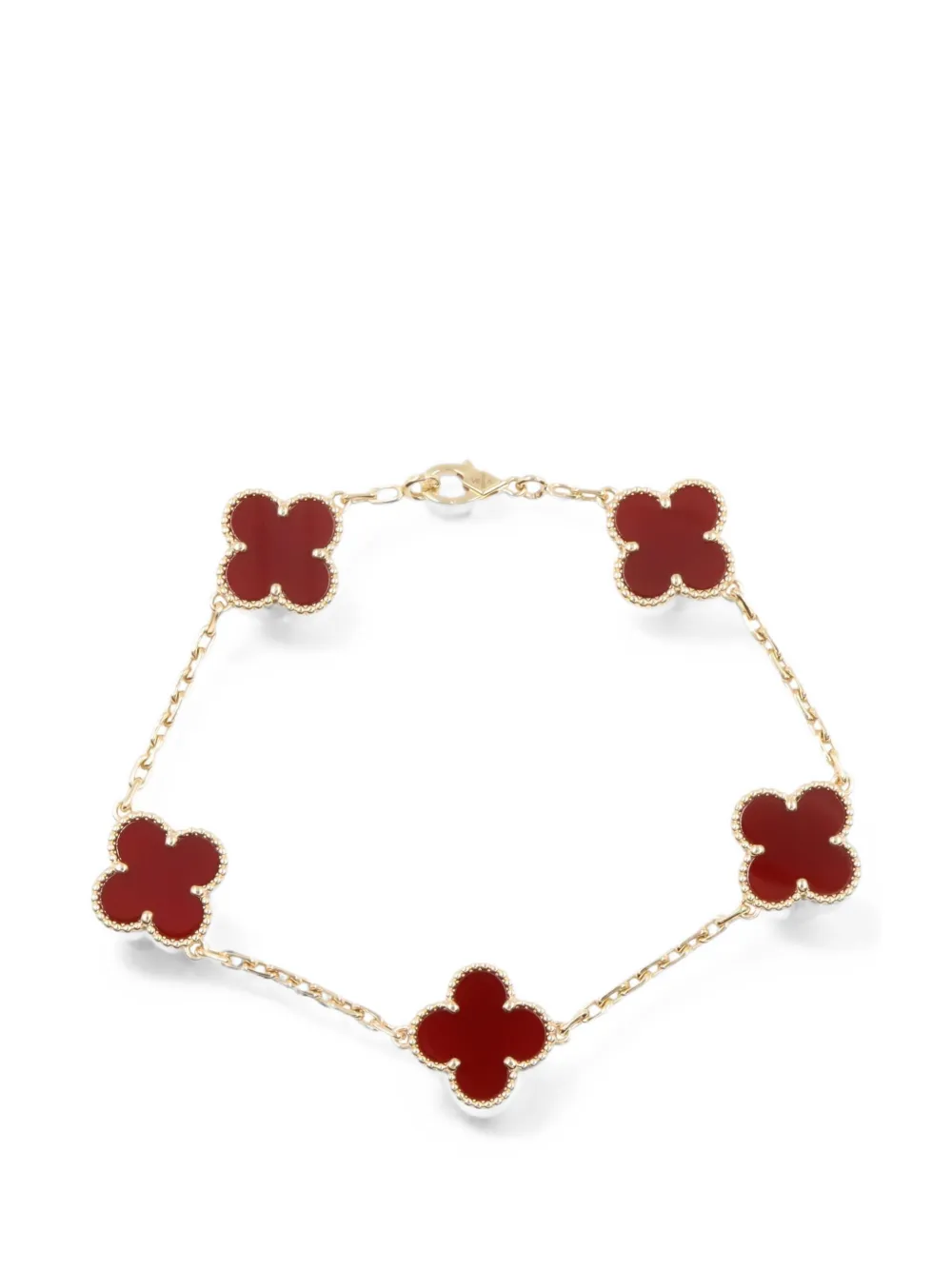 Pre-owned Van Cleef & Arpels 2010s Alhambra 5-motif Bracelet In Gold