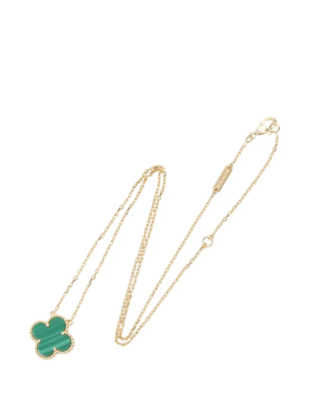 Van Cleef & Arpels Pre-Owned 2010s Alhambra Malachite necklace - Gold