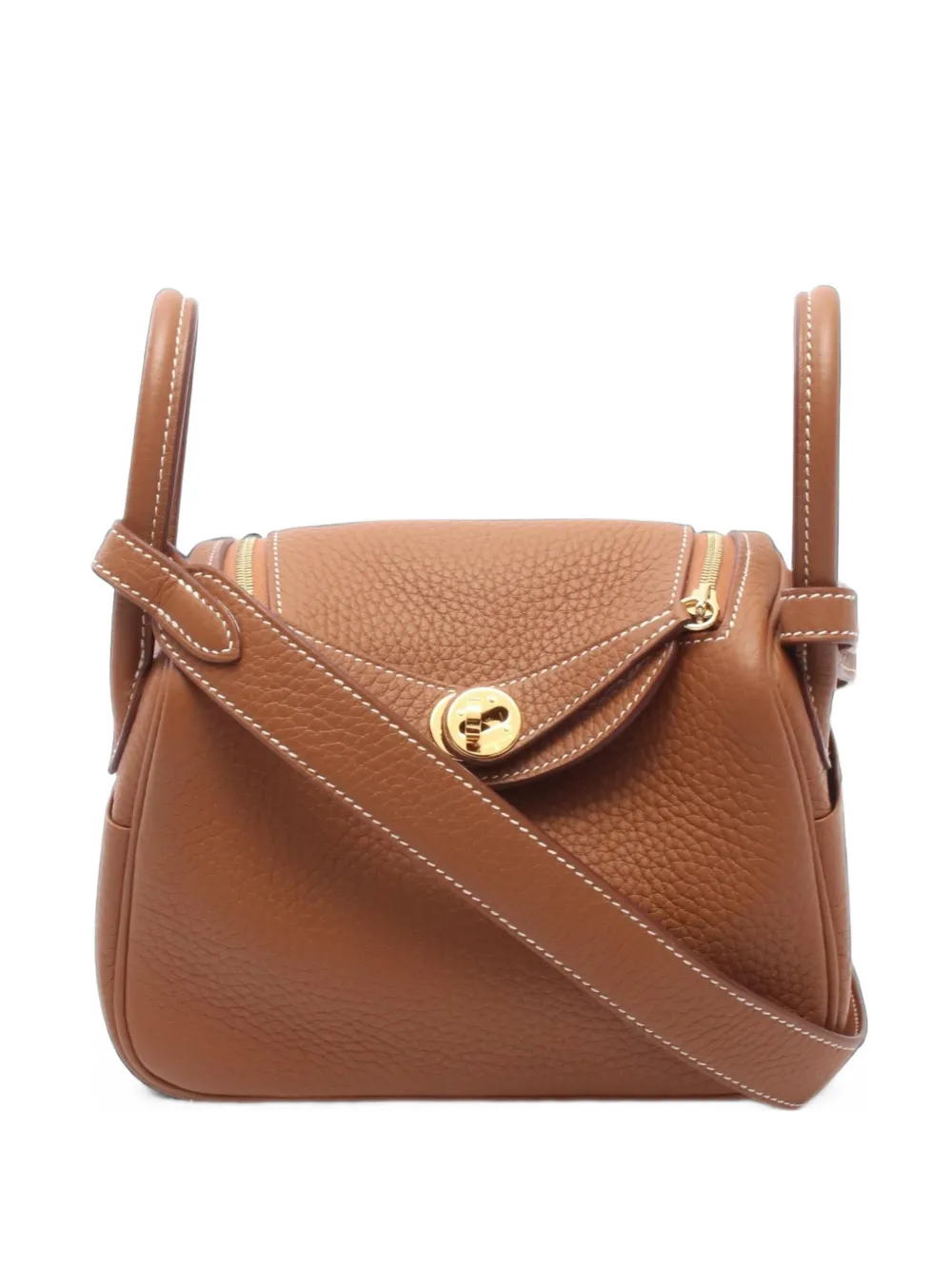 Hermès Pre-Owned Lindy Clemence mini tote bag - Marron Hermès Pre-Owned Lindy Clemence mini tote bag - Marron