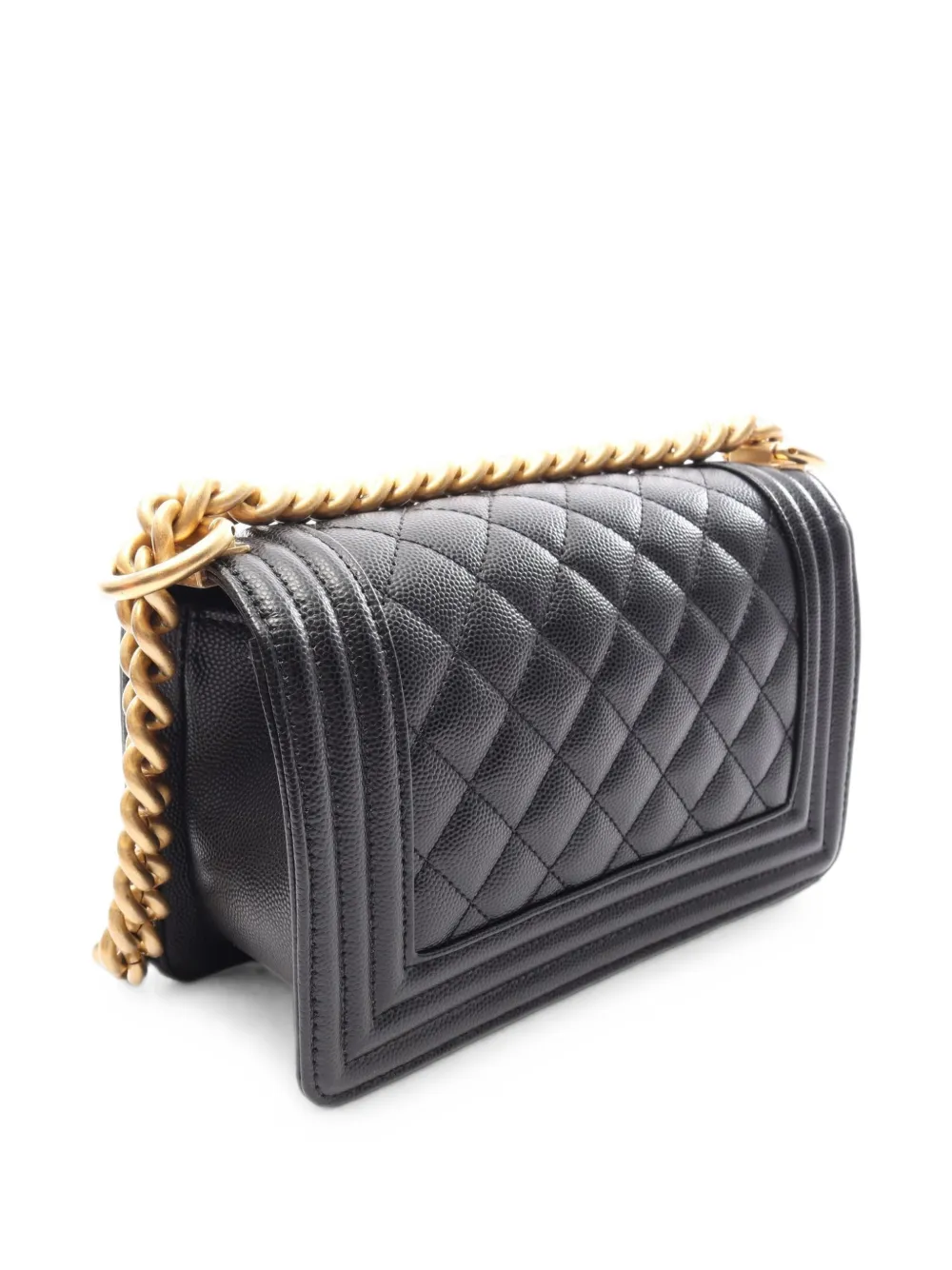 CHANEL Pre-Owned 2021 Boy Chanel schoudertas met ketting Zwart