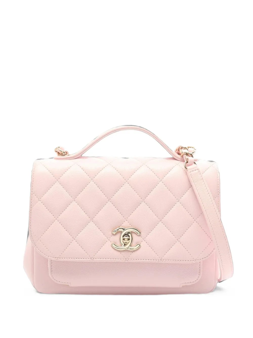 CHANEL Pre-Owned 2021 Business Affinity Matelassé Caviar shoulder bag - Rosa