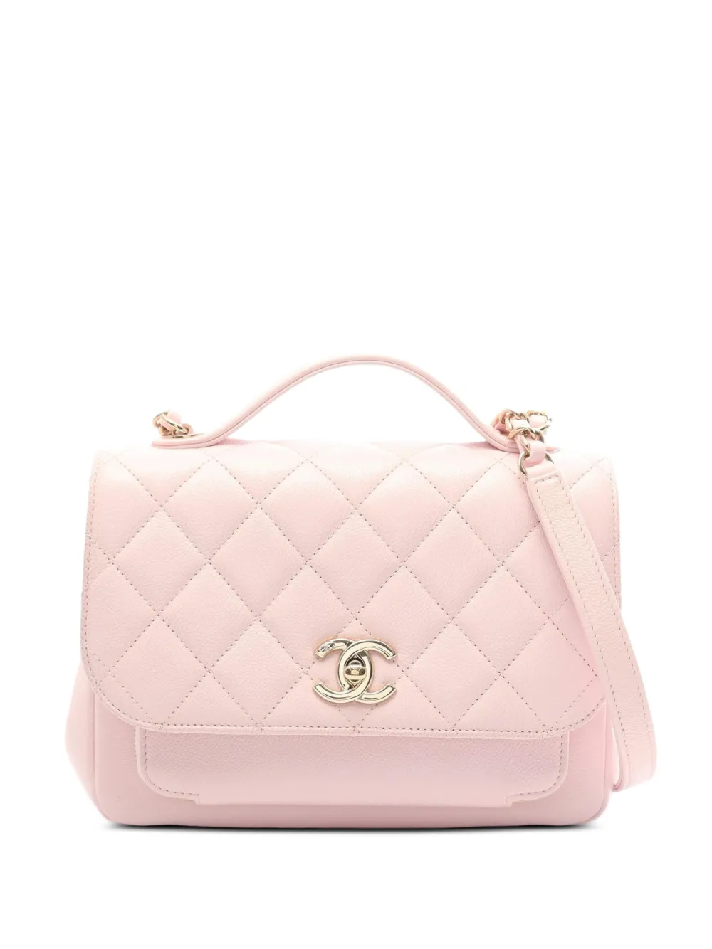 CHANEL Pre-Owned 2021 Business Affinity Matelassé Caviar shoulder bag - Rosa