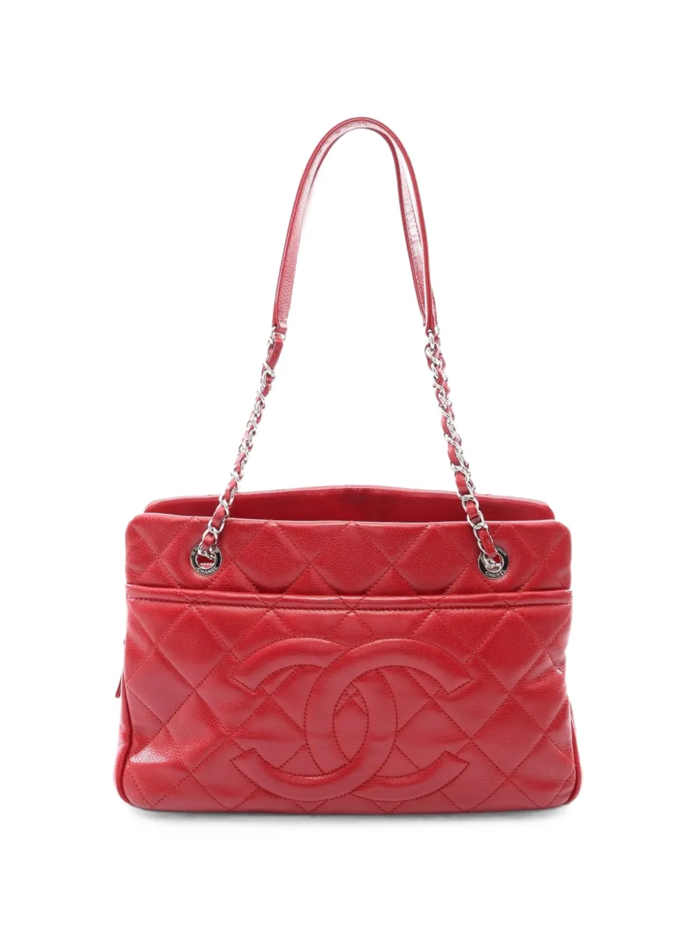 CHANEL Pre-Owned 2012 Matelassé Caviar shoulder bag - Red
