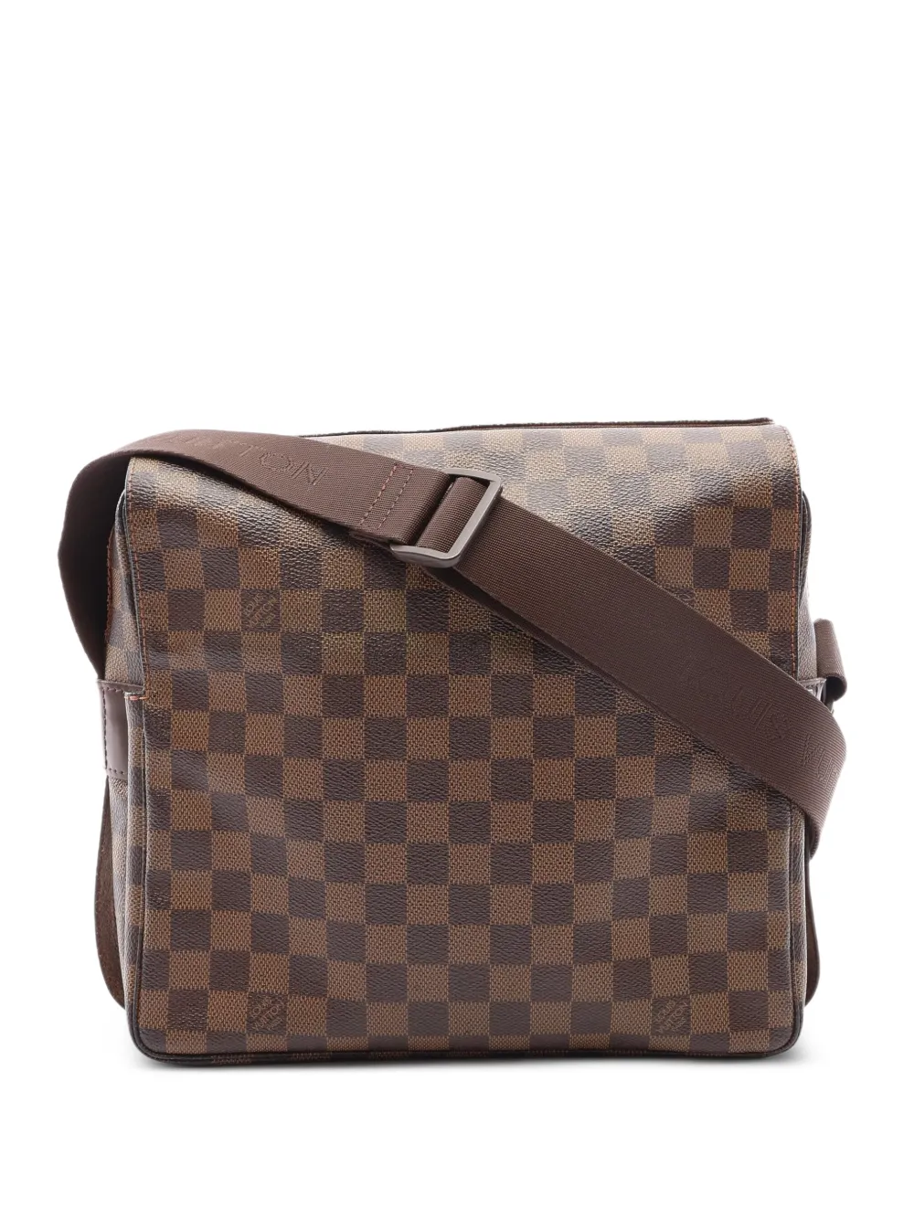 Louis Vuitton Pre-Owned 2009 Damier Ebene Naviglio patterned shoulder bag - Braun
