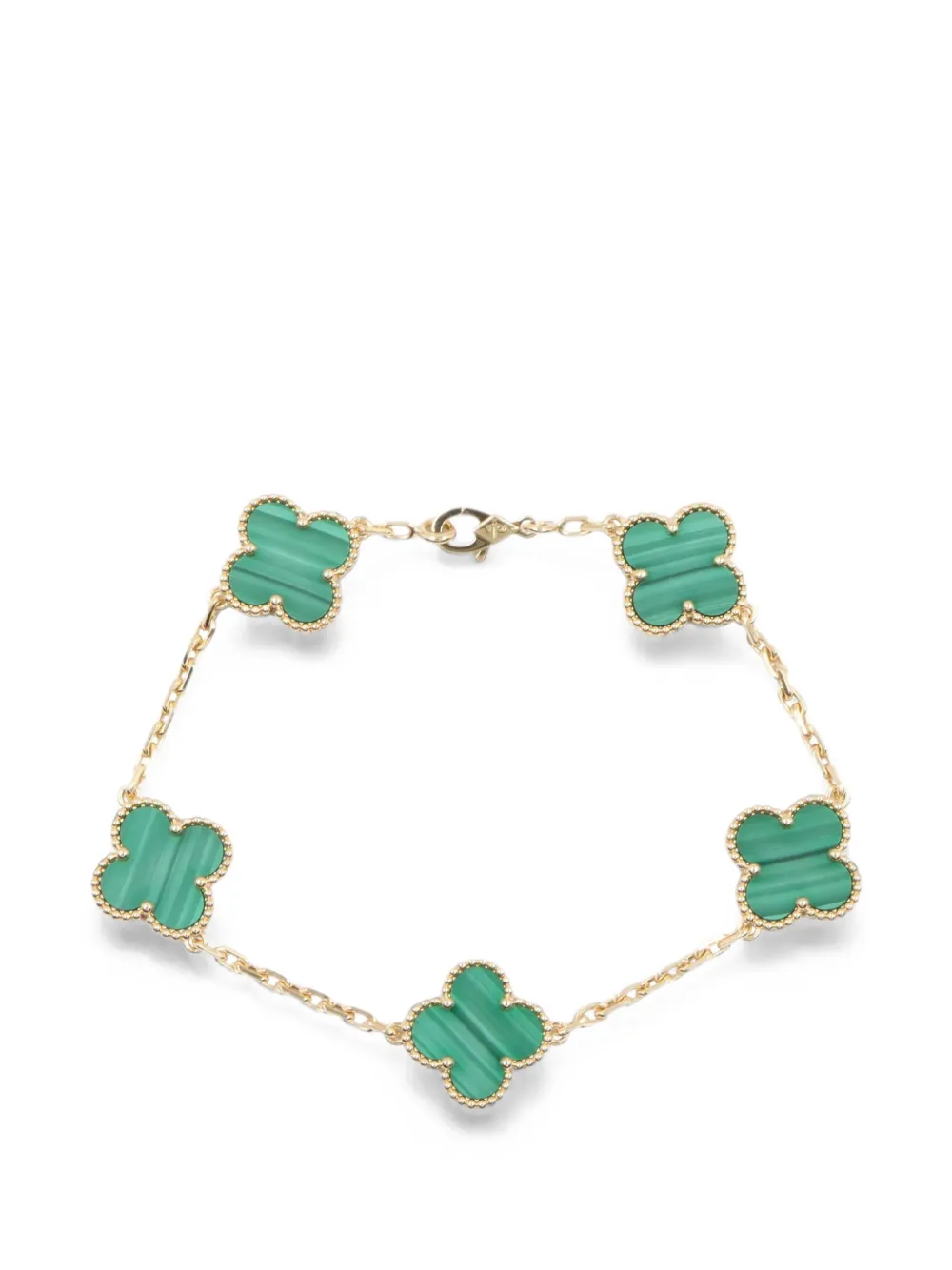 Pre-owned Van Cleef & Arpels 2010s Alhambra 5-motifs Bracelet In Gold