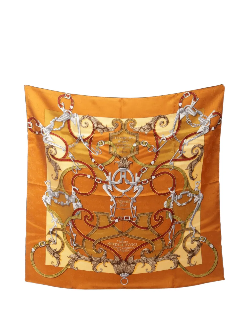 Hermès Pre-Owned 2010s L'Instruction du Roy scarf - Orange