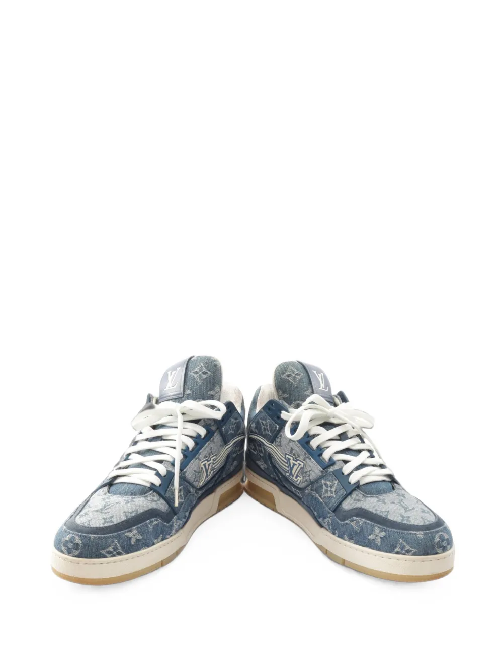 Louis Vuitton Pre-Owned 2020 Trainer Monogram denim sneakers - Bleu Louis Vuitton Pre-Owned 2020 Trainer Monogram denim sneakers - Bleu