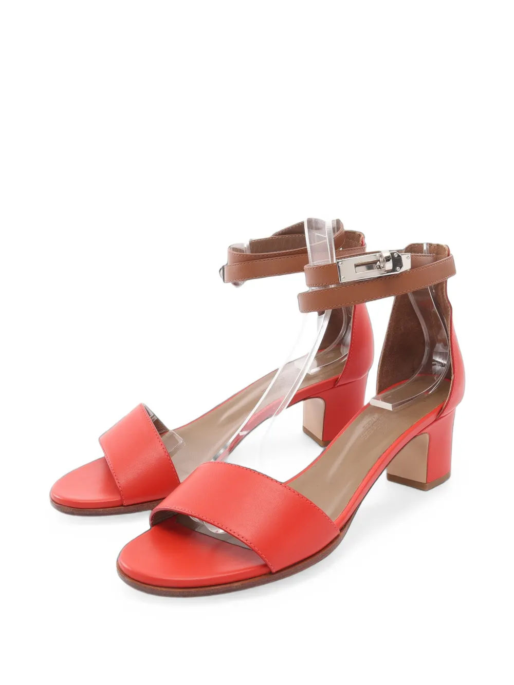 Hermès Pre-Owned 2010s Kelly-buckle heeled sandals - Rot