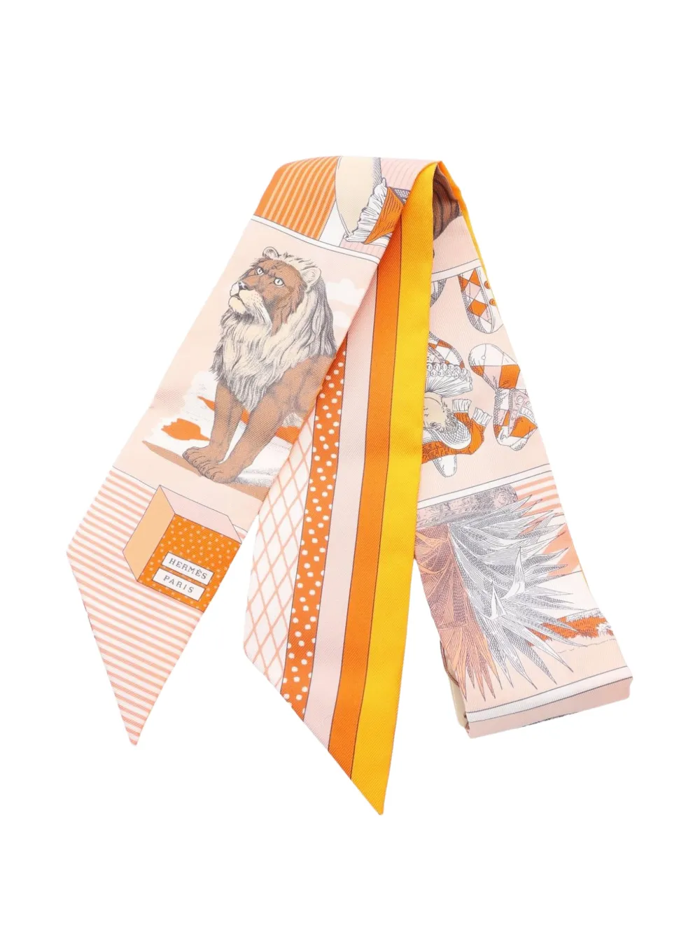Hermès Pre-Owned 2020s Grand Theatre Nouveau scarf - Nude