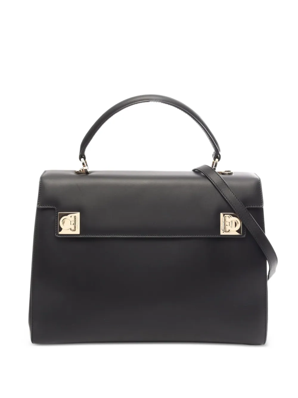 Ferragamo Pre-Owned 2010s Gancini leather handbag - Nero