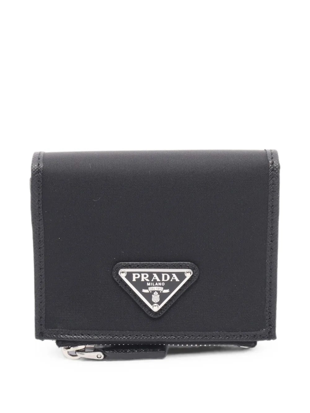 Prada Pre-Owned 2020s Re-Nylon Saffiano leather bi-fold wallet - Nero