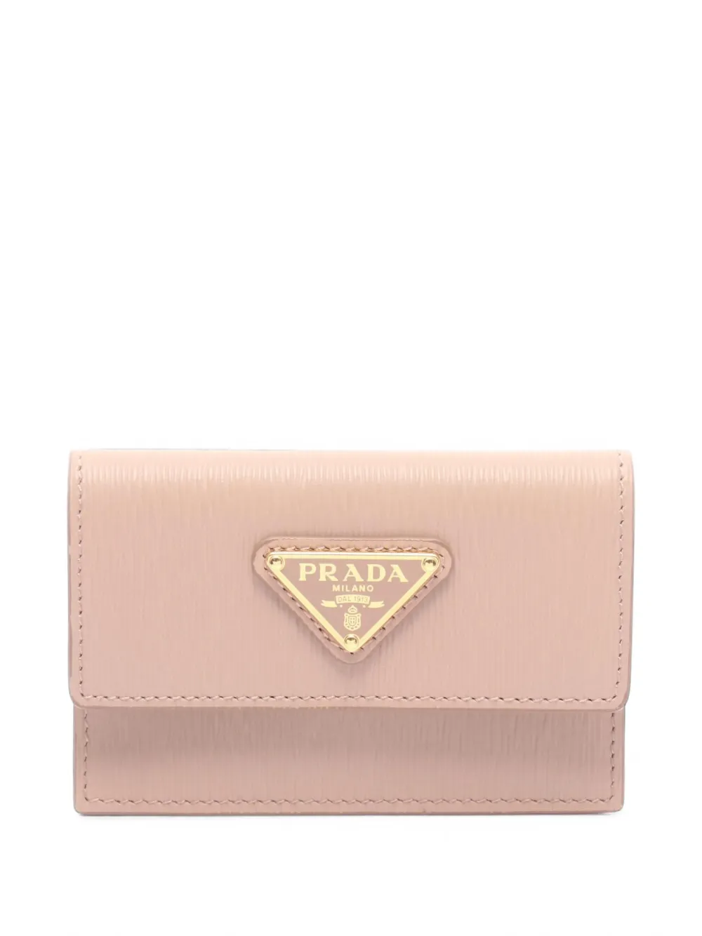 Prada Pre-Owned 2010s triangle-logo card case - Rosa