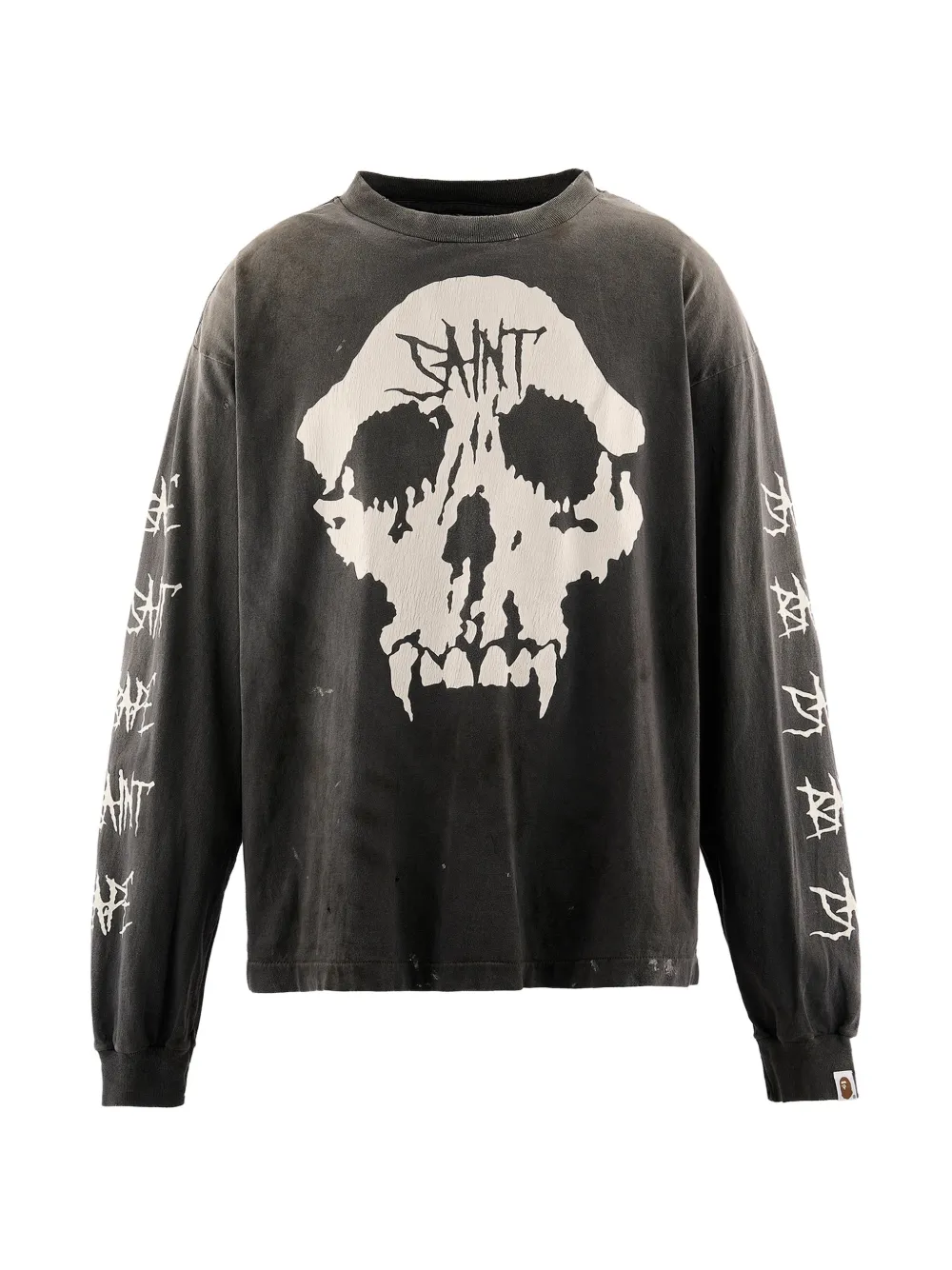 SAINT MXXXXXX x A Bathing Ape skull-print long-sleeve T-shirt - Noir SAINT MXXXXXX x A Bathing Ape skull-print long-sleeve T-shirt - Noir