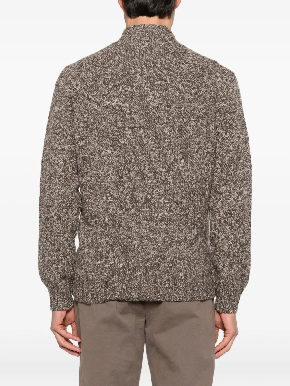 Gran Sasso quarter-zip melange sweater Bruin