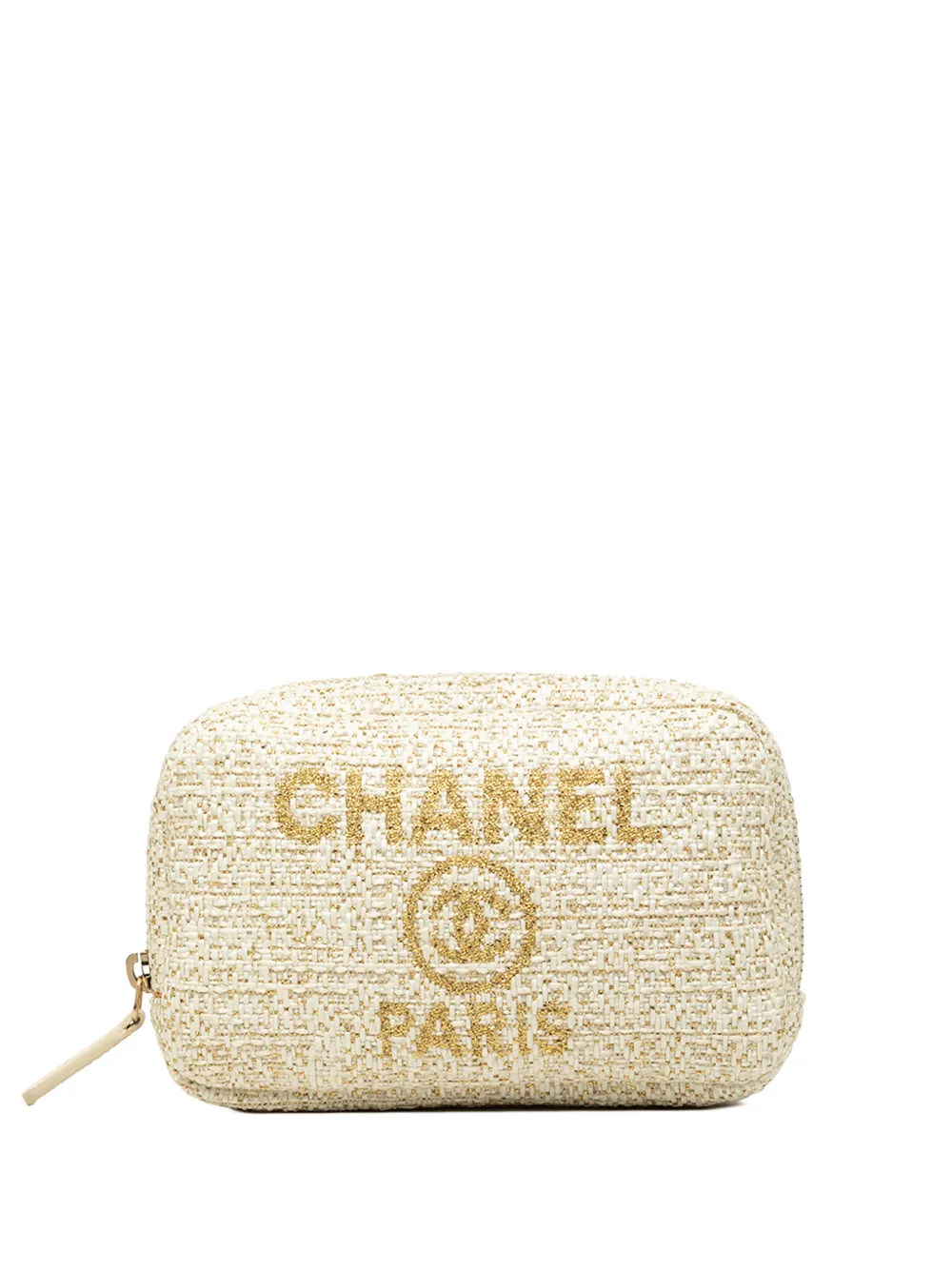 CHANEL Pre-Owned 2019 Tweed Deauville Cosmetic pouch - Toni neutri