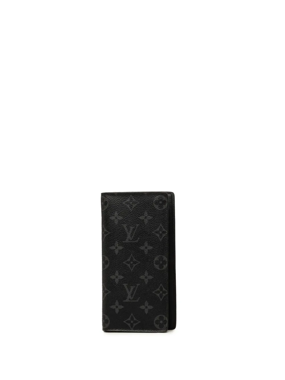 Louis Vuitton Pre-Owned 2018 Monogram Eclipse Brazza Wallet long wallets - Black