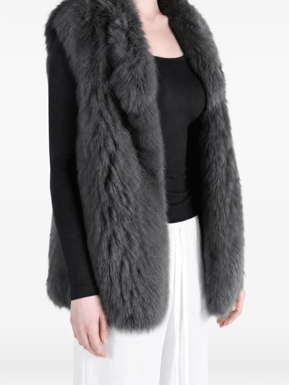 Yves Salomon shearling gilet Grijs