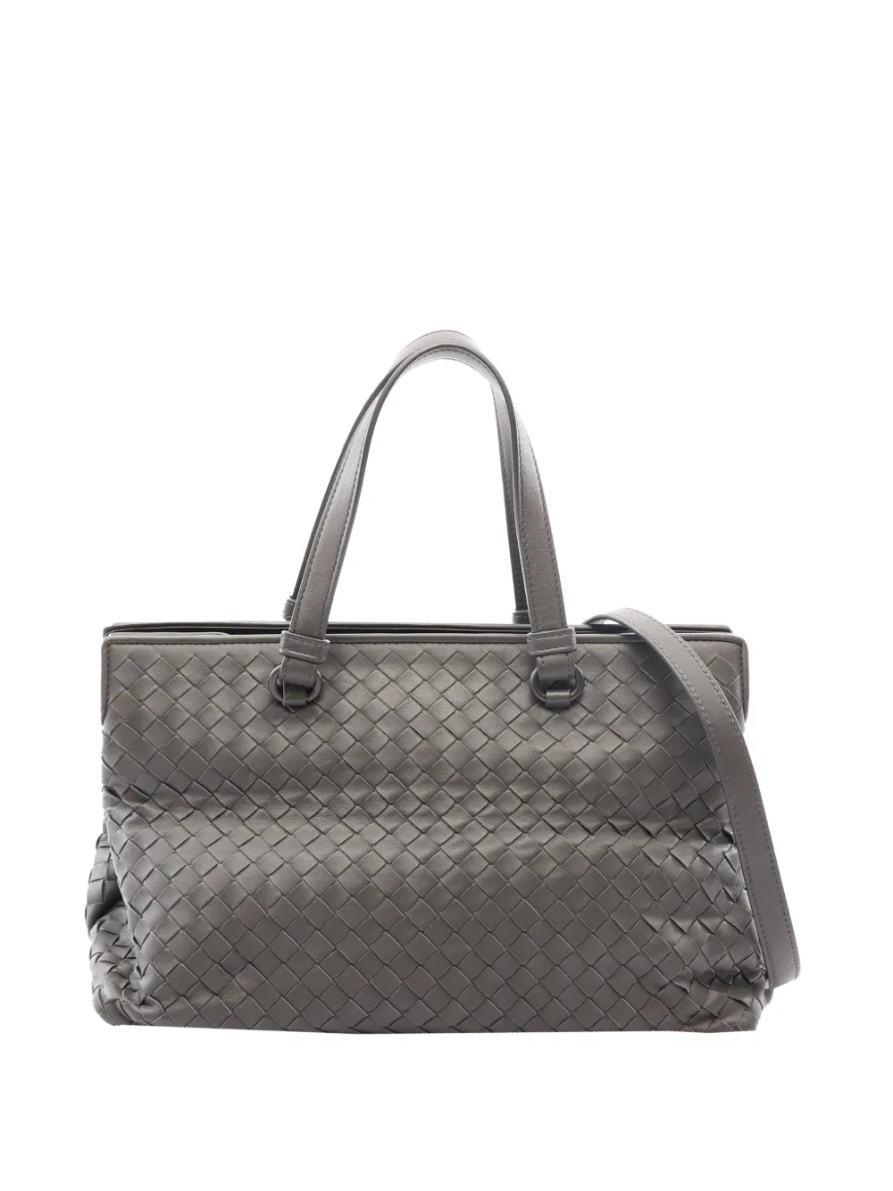 Bottega Veneta Pre-Owned 2012-2026 Nappa Intrecciato satchel - Grigio