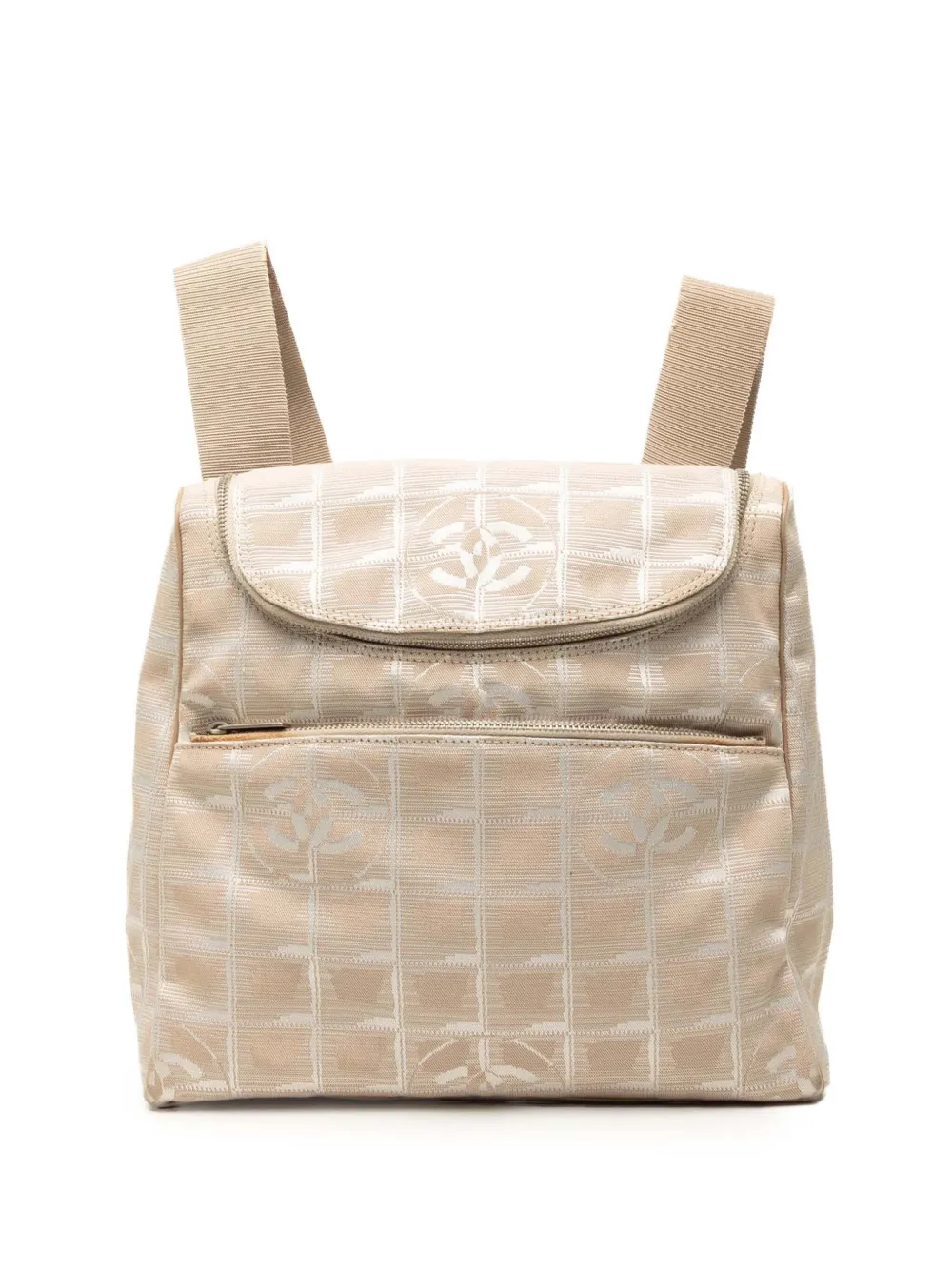 CHANEL Pre-Owned sac à dos New Travel Line (2000-2002) - Tons neutres CHANEL Pre-Owned sac à dos New Travel Line (2000-2002) - Tons neutres