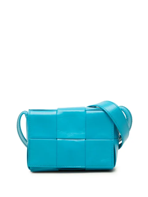 Bottega Veneta Pre-Owned 2012-2026 Candy Paper Calfskin Intrecciato Cassette crossbody bag